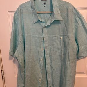 Mens IZOD saltwater 4X relax fit button down short sleeve shirt(#108)